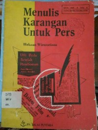 Image of Menulis Karangan Untuk Pers