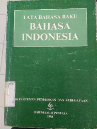 Image of Tata bahasa baku bahasa Indonesia