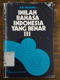 Image of Inilah Bahasa Indonesia yang Benar III